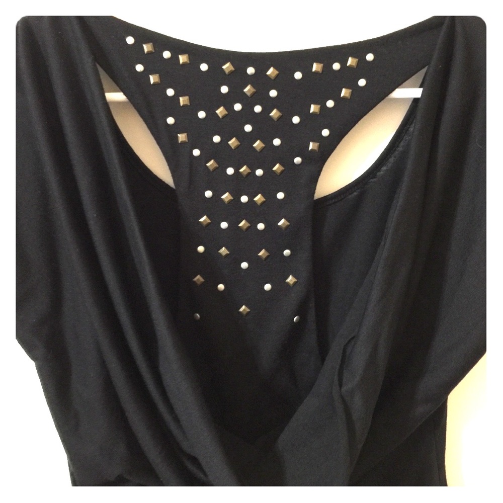 Sassy Cowl Back with Silver and Gold Ornate Design